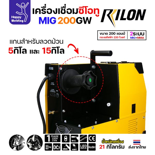 RILON เครื่องเชื่อม MIG200GW 220V