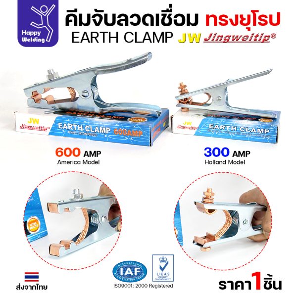 JW คีมจับสายดิน Earth Clamp 300A ทรงยุโรป - Image 2