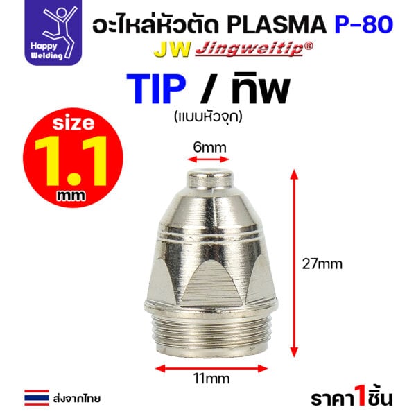 JW CUT อะไหล่P80 TIP/Nozzle หัวจุก 1.1mm