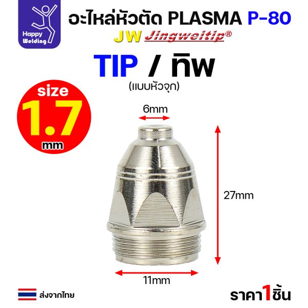 JW CUT อะไหล่P80 TIP/Nozzle หัวจุก 1.7mm