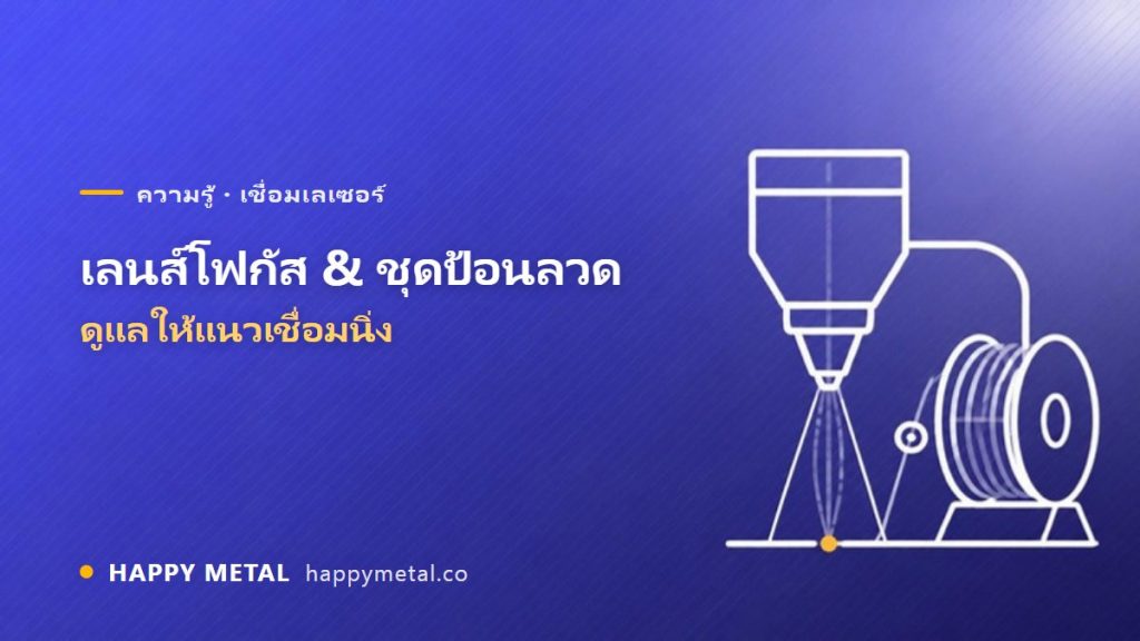 เลนส์โฟกัส/คอลลิเมต และชุดป้อนลวด ดูแลให้แนวเชื่อมนิ่ง