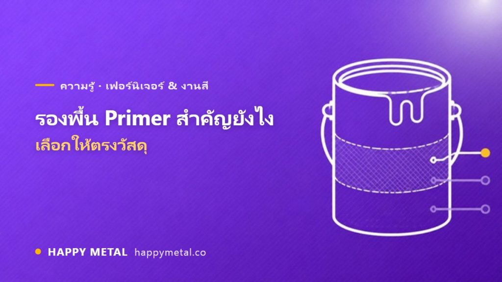 รองพื้น (Primer) สำคัญยังไง เลือกแบบไหนให้ตรงวัสดุ