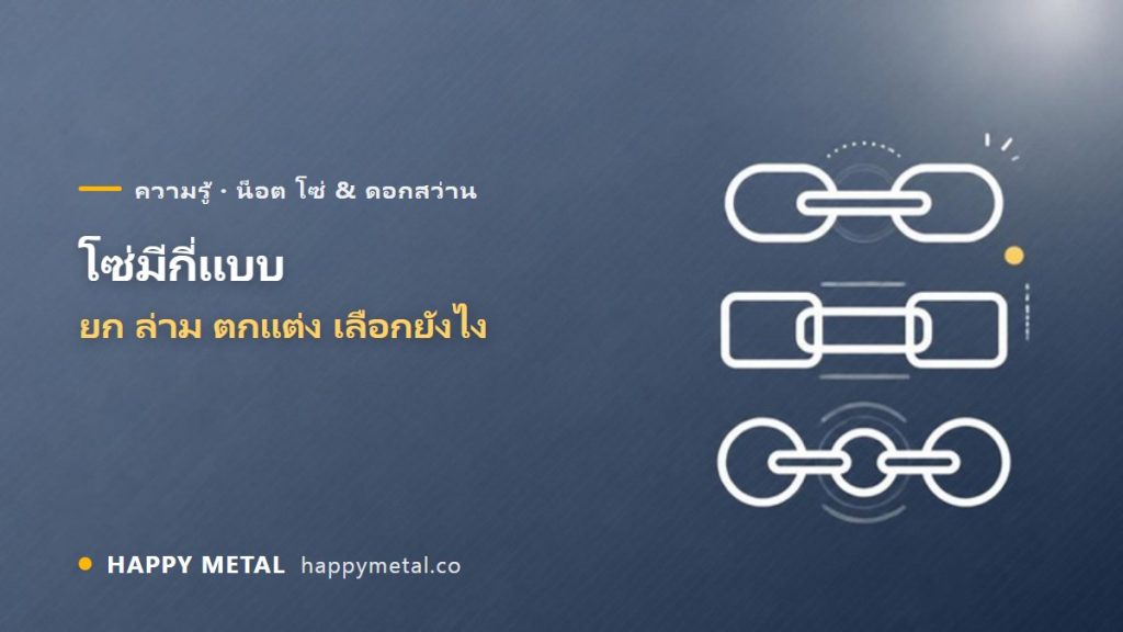 โซ่มีกี่แบบ เลือกยังไงให้ตรงงาน (ยก/ล่าม/ตกแต่ง)