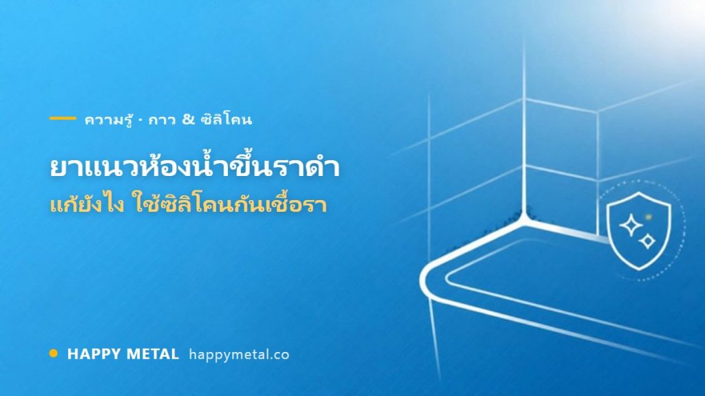ยาแนวห้องน้ำขึ้นราดำ แก้ยังไง? ทำความรู้จักซิลิโคนกันเชื้อรา