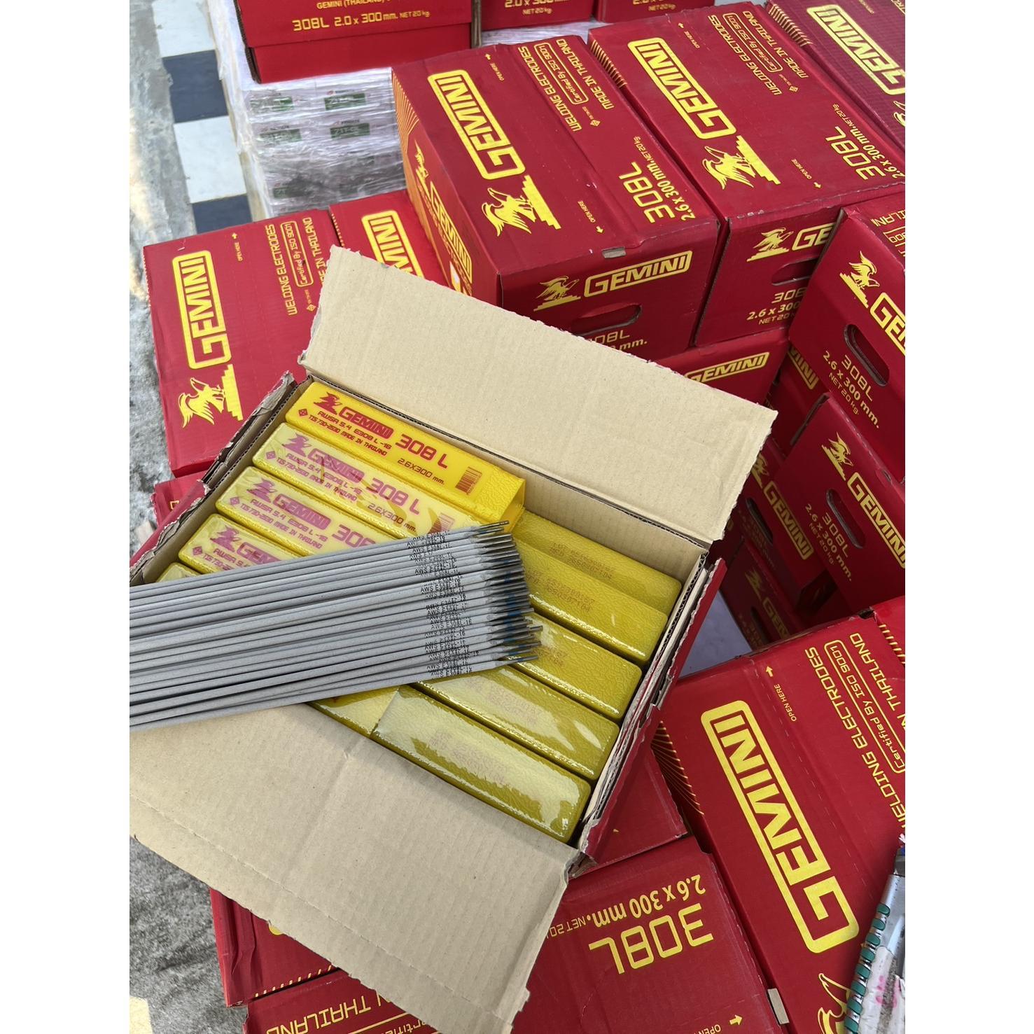 (ยกลัง20กิโล) GEMINI ลวดเชื่อม สแตนเลส 308L-16 ขนาด 2.6 มิล เจมินี่ ลวดเชื่อมไฟฟ้า ลวดเชื่อมธูป ใช้กับตู้เชื่อมไฟฟ้า - Image 4