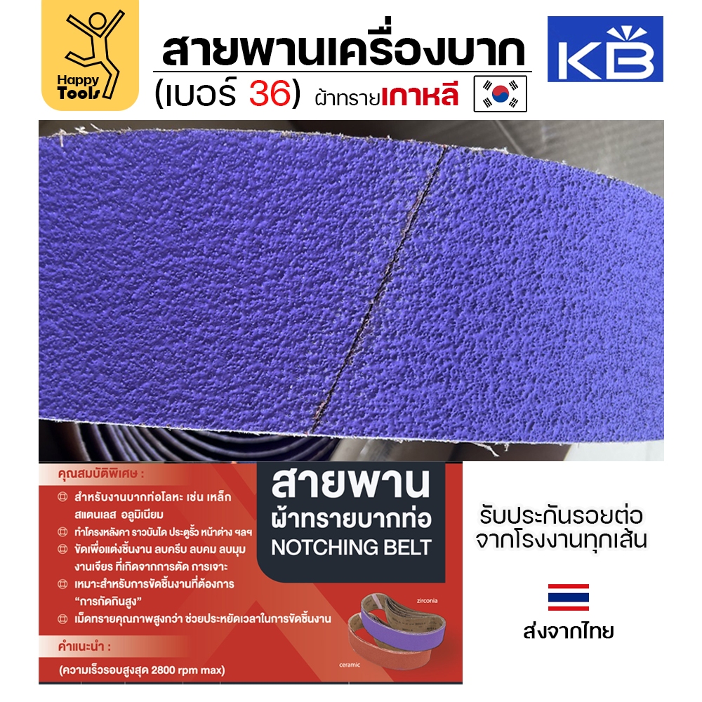 Kingsbrite สายพานเครื่องบากท่อ กว้าง 2 นิ้ว บากท่อเล็ก ใช้กับเครื่อง PJ2000 บากท่อเหล็ก/สแตนเลส บากได้คมดี รอยต่อสนิทไม่ - Image 4