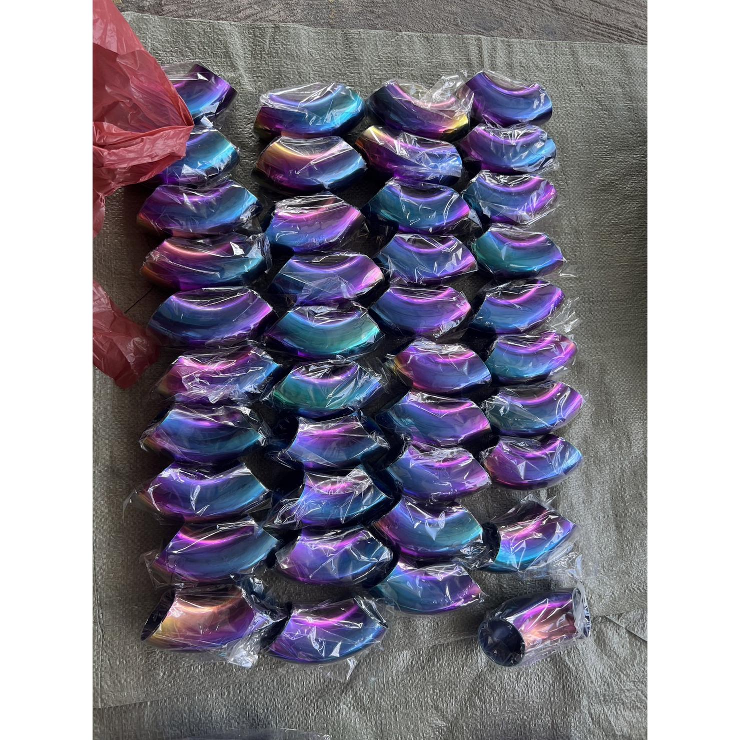 ข้องอไดร์สีไทเท เชื่อมได้ ข้องอสี สีรุ้ง งานไทย 90 องศา ไดร์สีรุ้ง (เลือกขนาดในตัวเลือกสินค้า) ไซส์ 3/4นิ้ว-4นิ้ว หนา1.2 - Image 5