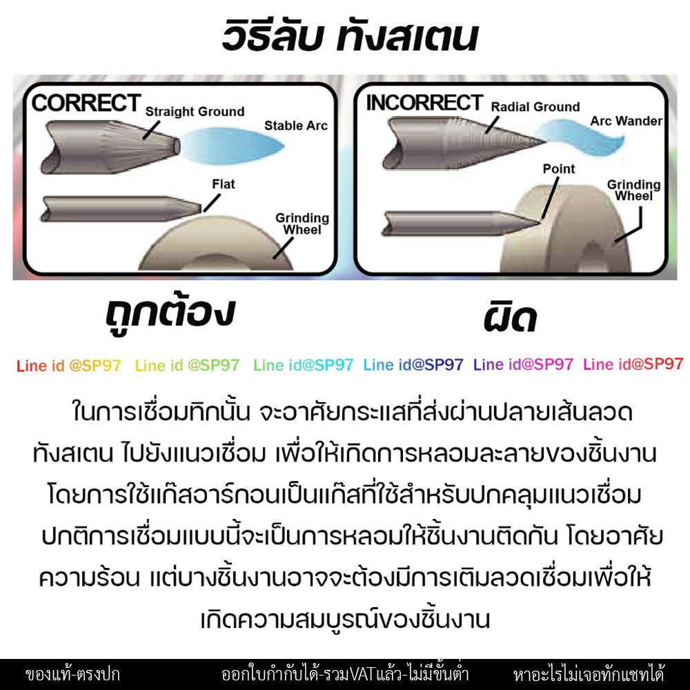 (แยกขาย 1 เส้น) ทังสเตน เข็มทังสเตน สำหรับ เชื่อมสแตนเลส เชื่อมอาร์กอน เชื่อมทิก TIG แบ่งขายจากแบรนด์ SUMO - Image 3