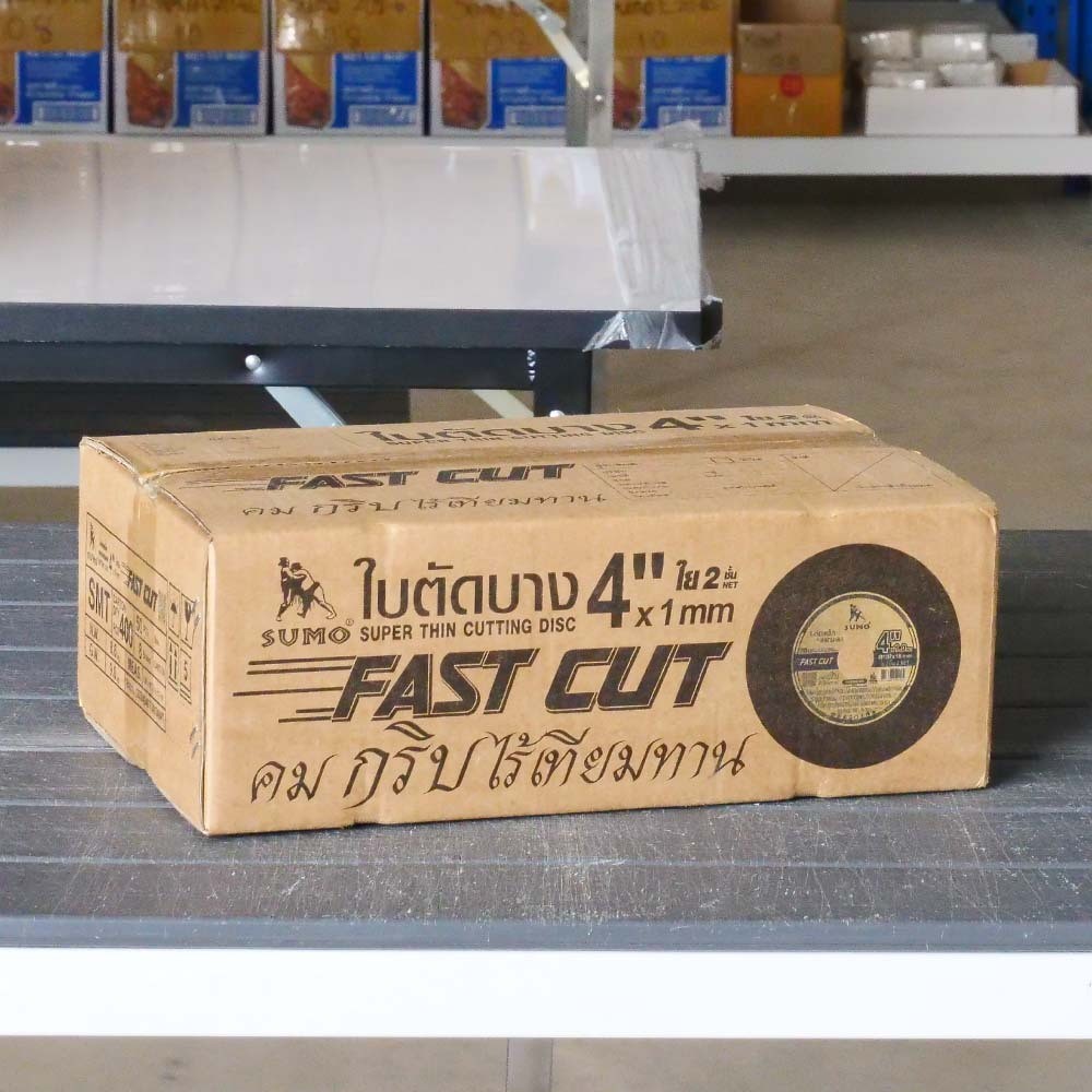 SUMO ซูโม่ FASTCUT (ยกลัง400ใบ) ใบตัดเหล็ก ตัดสแตนเลส 4 นิ้ว บาง 1 มิล ใย 2 ชั้น ใบตัด 4 นิ้ว เครื่องมือช่าง - Image 3
