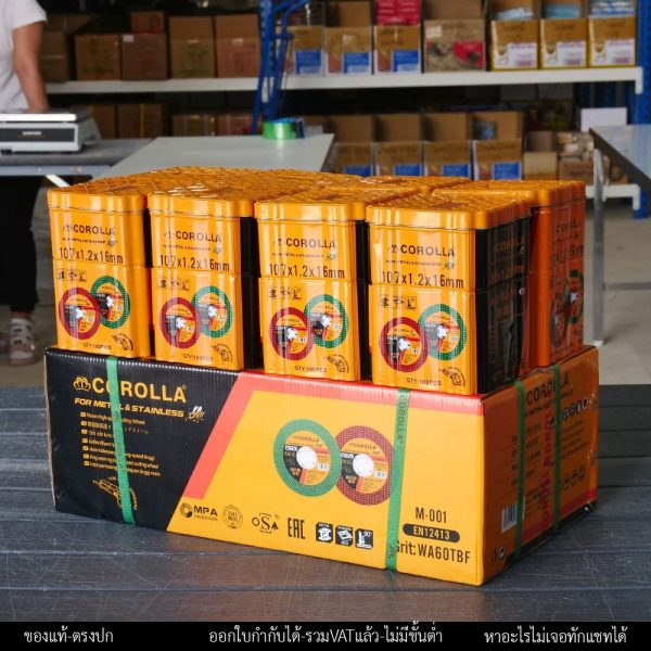 ยกลัง800ใบ ราคาดี กล่องใหม่ของแท้ มีของพร้อมส่ง ใบตัดบาง ยี่ห้อผึ้งน้อย COROLLA ตัดเหล็ก ตัดสเตนเลส 4นิ้ว หนา1.2มม