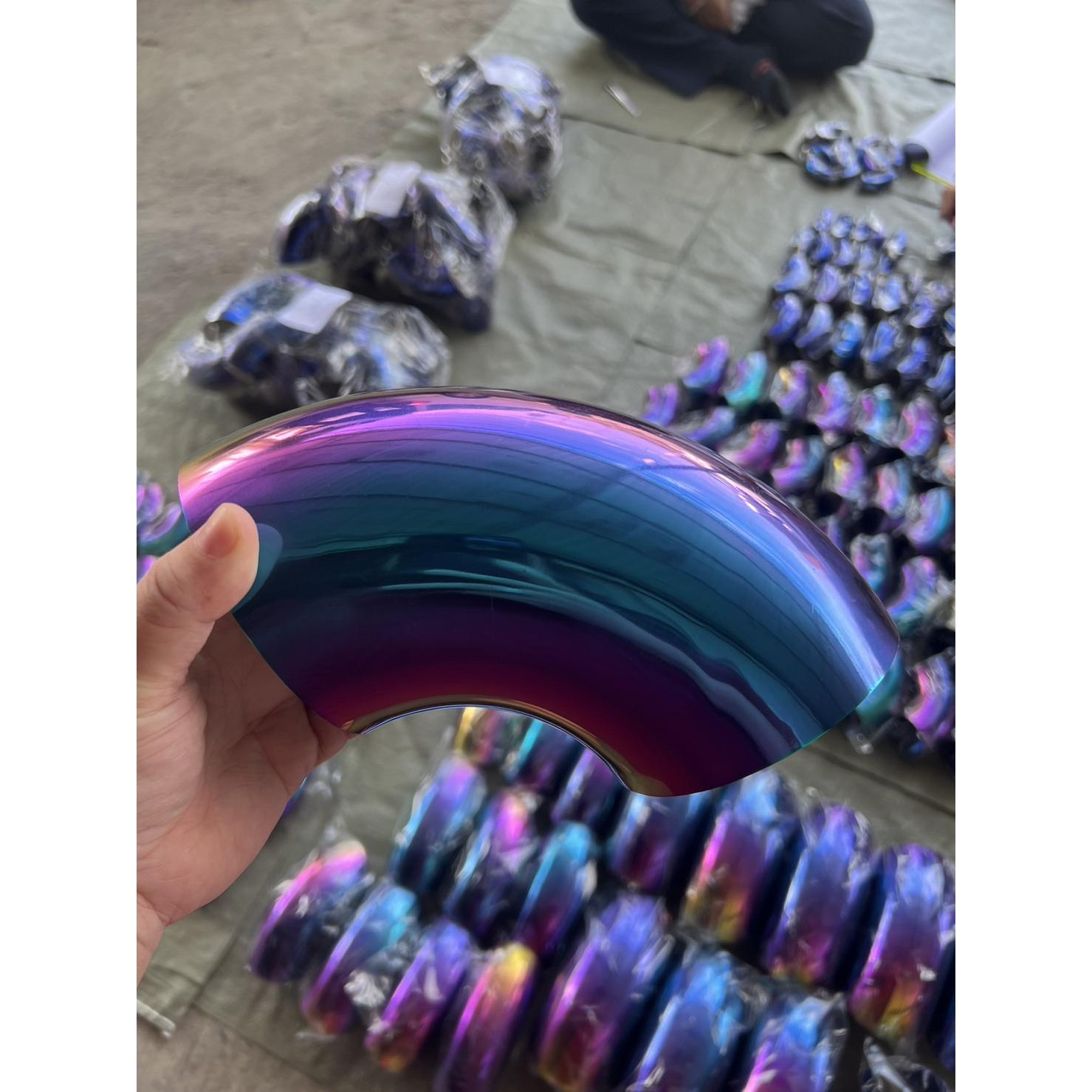 ข้องอไดร์สีไทเท เชื่อมได้ ข้องอสี สีรุ้ง งานไทย 90 องศา ไดร์สีรุ้ง (เลือกขนาดในตัวเลือกสินค้า) ไซส์ 3/4นิ้ว-4นิ้ว หนา1.2 - Image 3