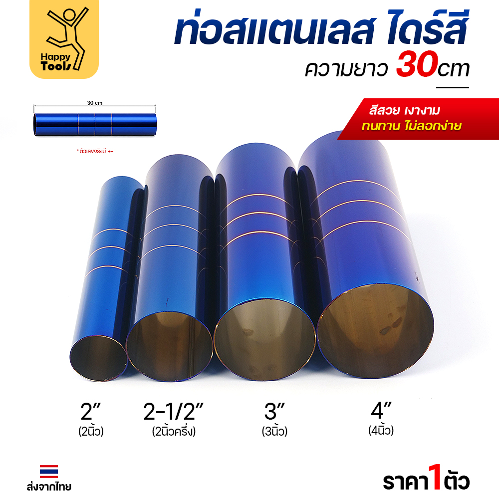 ท่อกลม สแตนเลส ไดร์สี ลาย P4 เทียบ 4 ขนาด 2", 2-1/2", 3", 4"