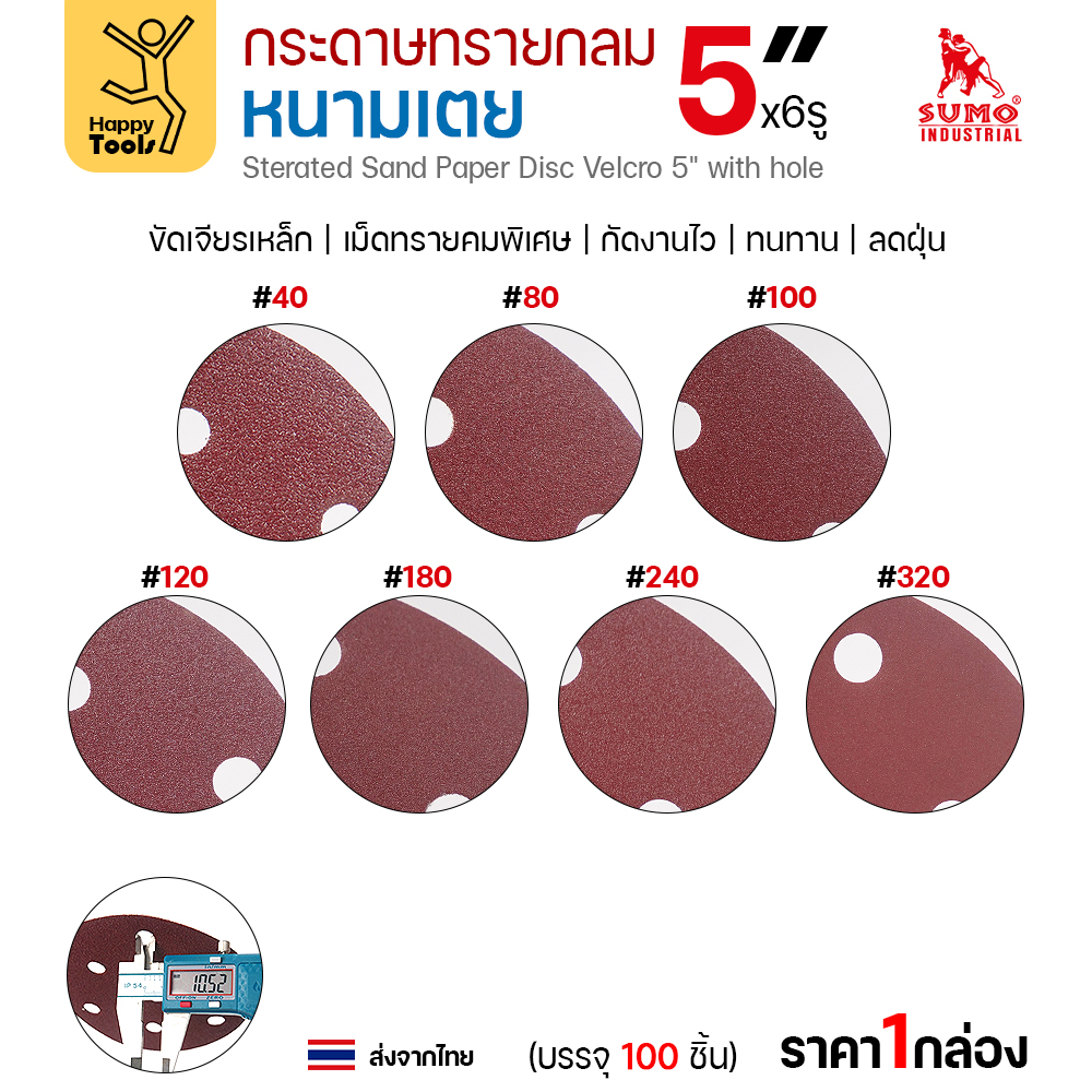 เทียบความหยาบเนื้อทรายเบอร์ #40 ถึง #320