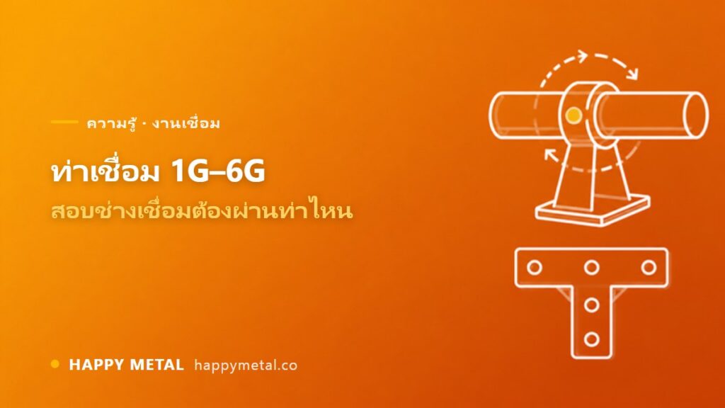 ท่าเชื่อม 1G 2G 3G 4G 5G 6G คืออะไร สอบช่างเชื่อมต้องผ่านท่าไหน
