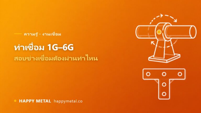 ท่าเชื่อม 1G 2G 3G 4G 5G 6G คืออะไร สอบช่างเชื่อมต้องผ่านท่าไหน