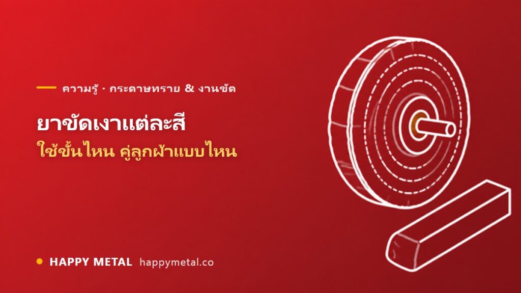 ยาขัดเงาแต่ละสี ใช้กับโลหะอะไร ใช้คู่กับลูกผ้าแบบไหน