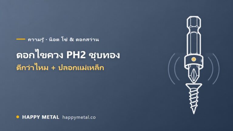 ดอกไขควง PH2 ชุบทองดีกว่าแบบธรรมดาไหม + ปลอกแม่เหล็กช่วยอะไร