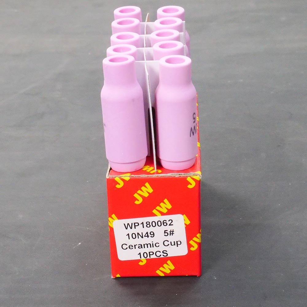 JW ถ้วยเซรามิก งานเชื่อมอาร์กอน Ceramic Nozzle ของ WP17/WP18/WP26 รหัส 10N49 ถ้วยเบอร์ 5 ขายแบบ 1 ตัว และเต็มกล่อง 10N49 - กล่อง 10 ตัว - Image 3
